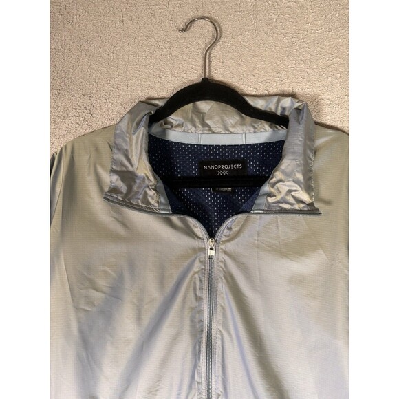 Rhone Nanoprojects Windbreaker Men’s Size XL Gray Chameleon Vented Full Zip - Picture 5 of 14